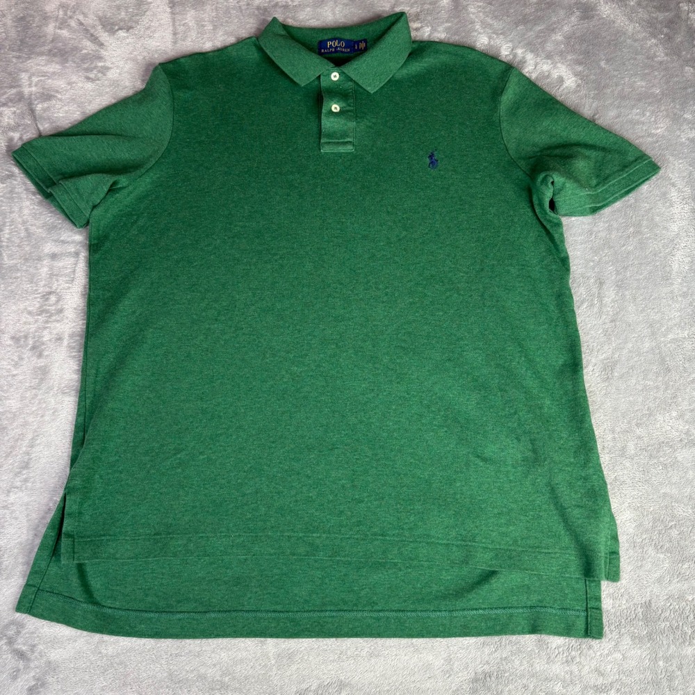 Polo Ralph Lauren Polo Shirts Mens Large Blue Green 2 Pack Classic Fit Cotton - Picture 3 of 11